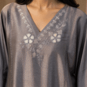 Premium Grey Embroidered 3 Piece - Image 3
