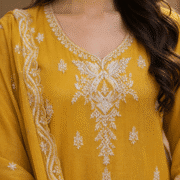 Elegant White Embroidered 4 Piece - Image 2